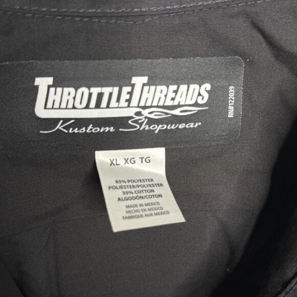 Throttle Threads CROSSBAY MOTORSPORTs Dealer Staff Button Down Work Shirt - Picture 3 of 4